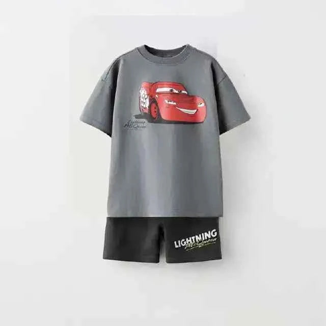 Cotton Lightning McQueen Casual Tee & Shorts Set