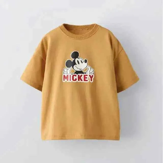 Cotton Mickey Mouse Cool Plans Classic Cartoon T-Shirt