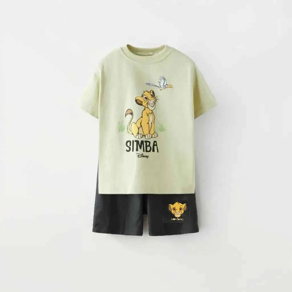 Cotton Simba Life Is A Long Walk T-Shirt & Shorts Set