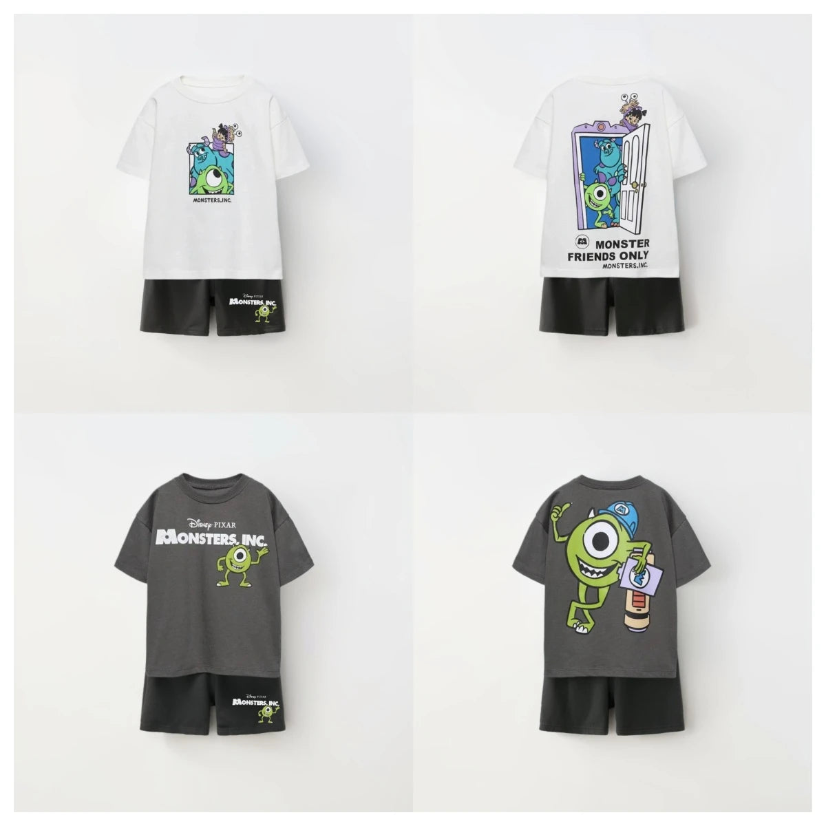 Cotton Monsters Inc Mike Mike Wazowski Tee & Shorts Set