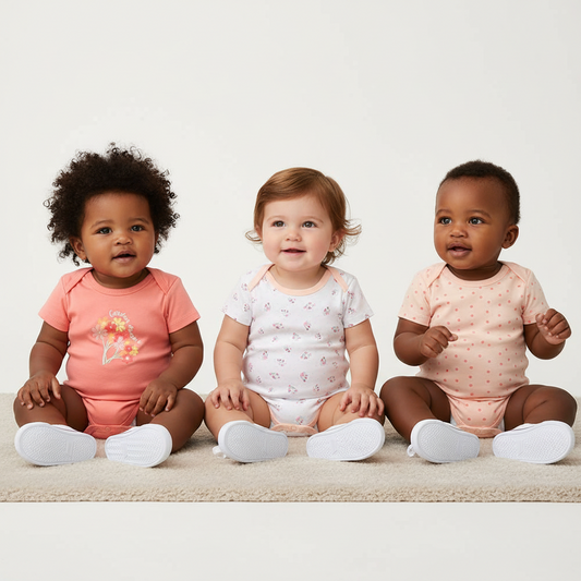100% Cotton Baby Bodysuits (3-Pack)