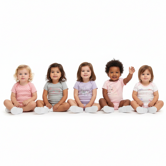 100% Cotton Baby Bodysuits (5-Pack)