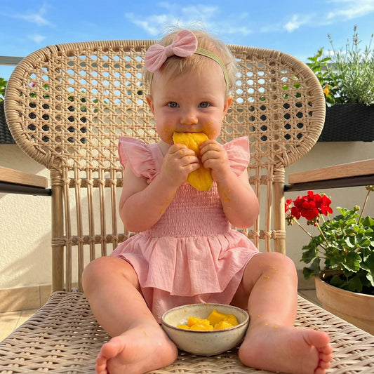 Cotton Ruffled Tiered Rompers With Matching Bow Headbands