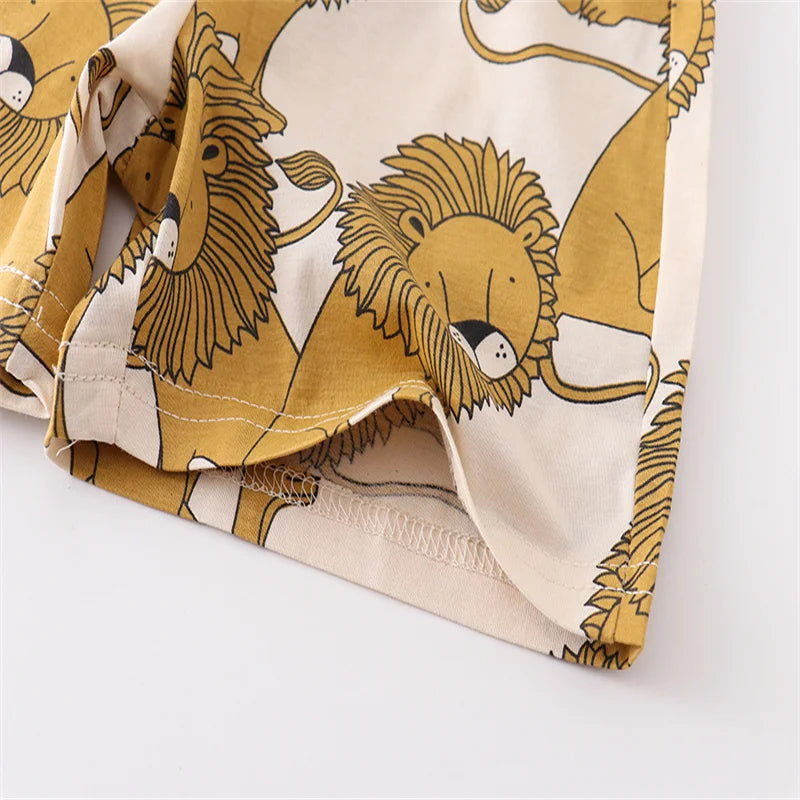 100% Cotton Lion Tee & Shorts Set