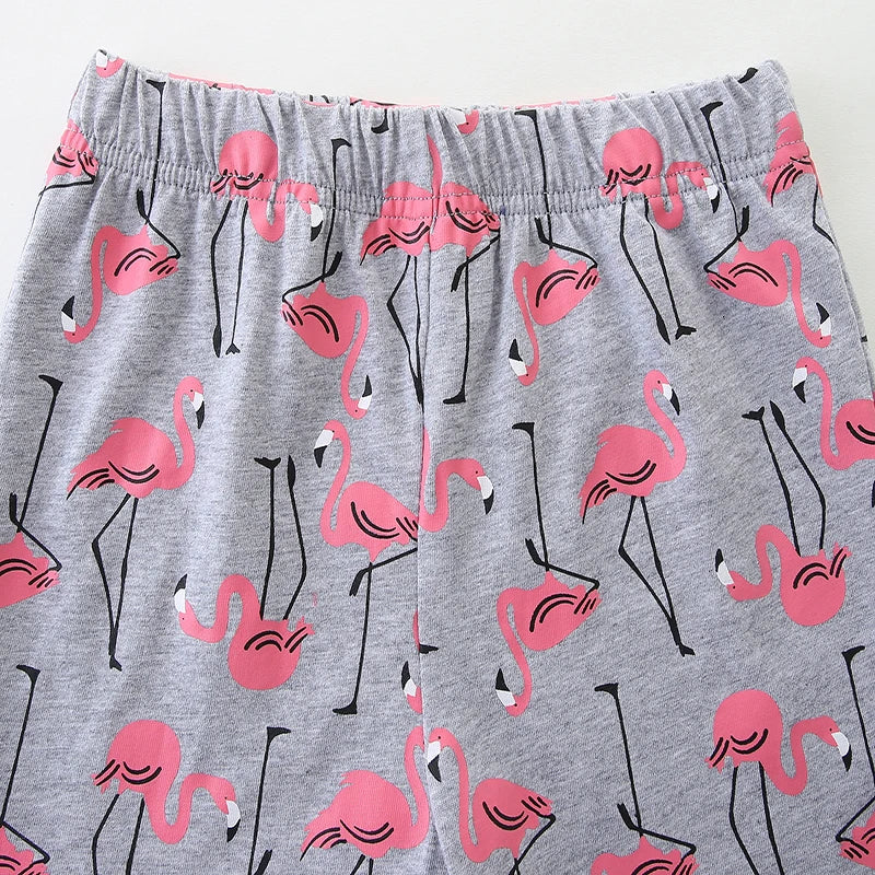100% Cotton Flamingo Tee & Shorts Set