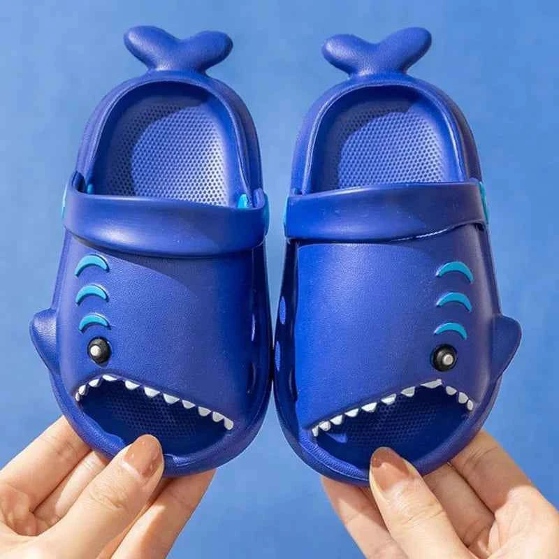Colorful Shark Themed Slip-On Sandals & Clogs