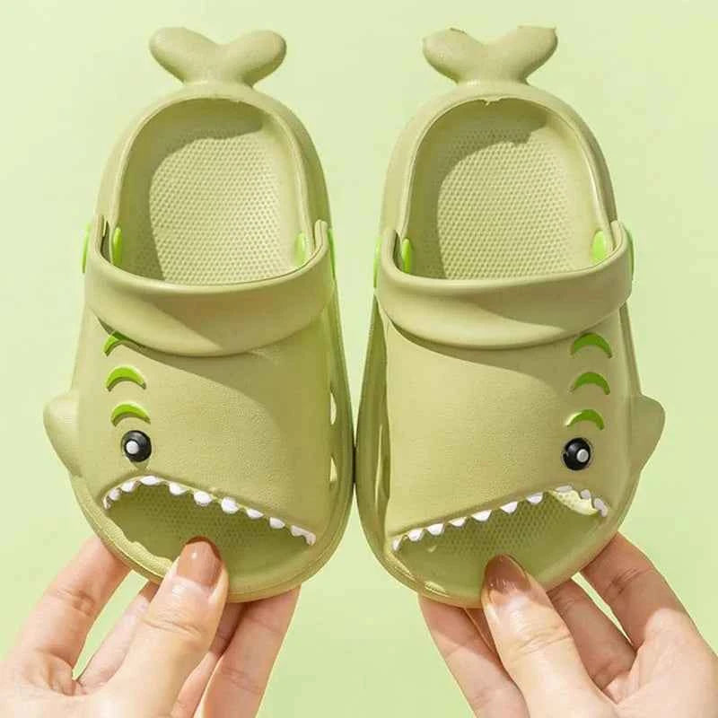 Colorful Shark Themed Slip-On Sandals & Clogs