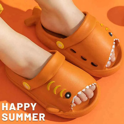 Colorful Shark Themed Slip-On Sandals & Clogs