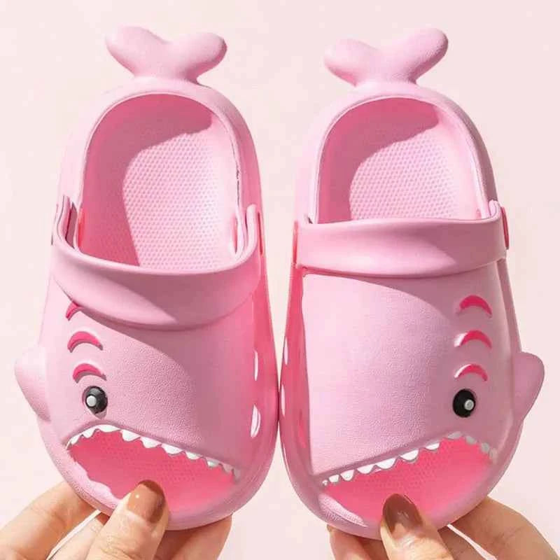 Colorful Shark Themed Slip-On Sandals & Clogs