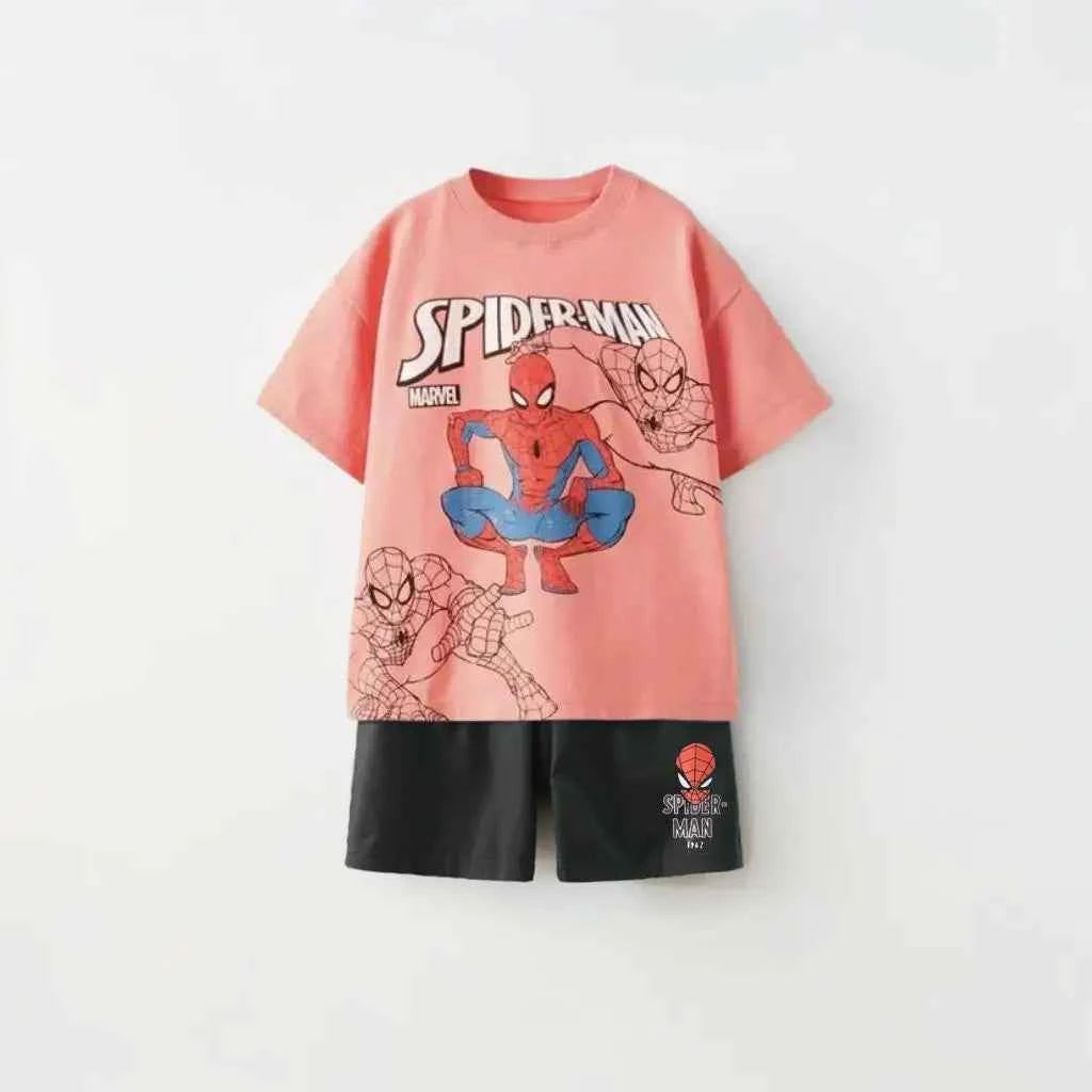 Cotton Marvel Spider-Man Short Sleeve Tee & Shorts Set