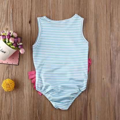 Pink Flamingo 3D Wings Swimwear One-Piece Swimsuit