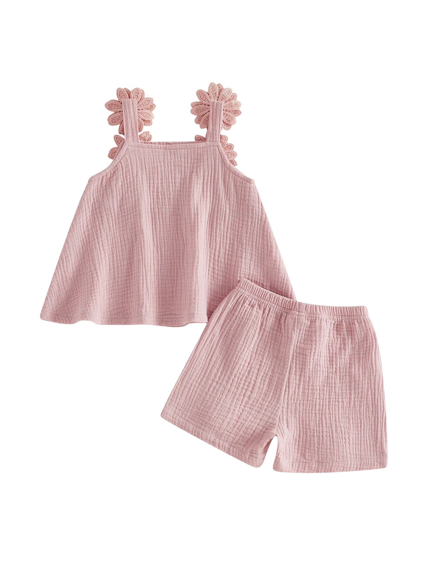 Floral Applique Summer Top & Short Set