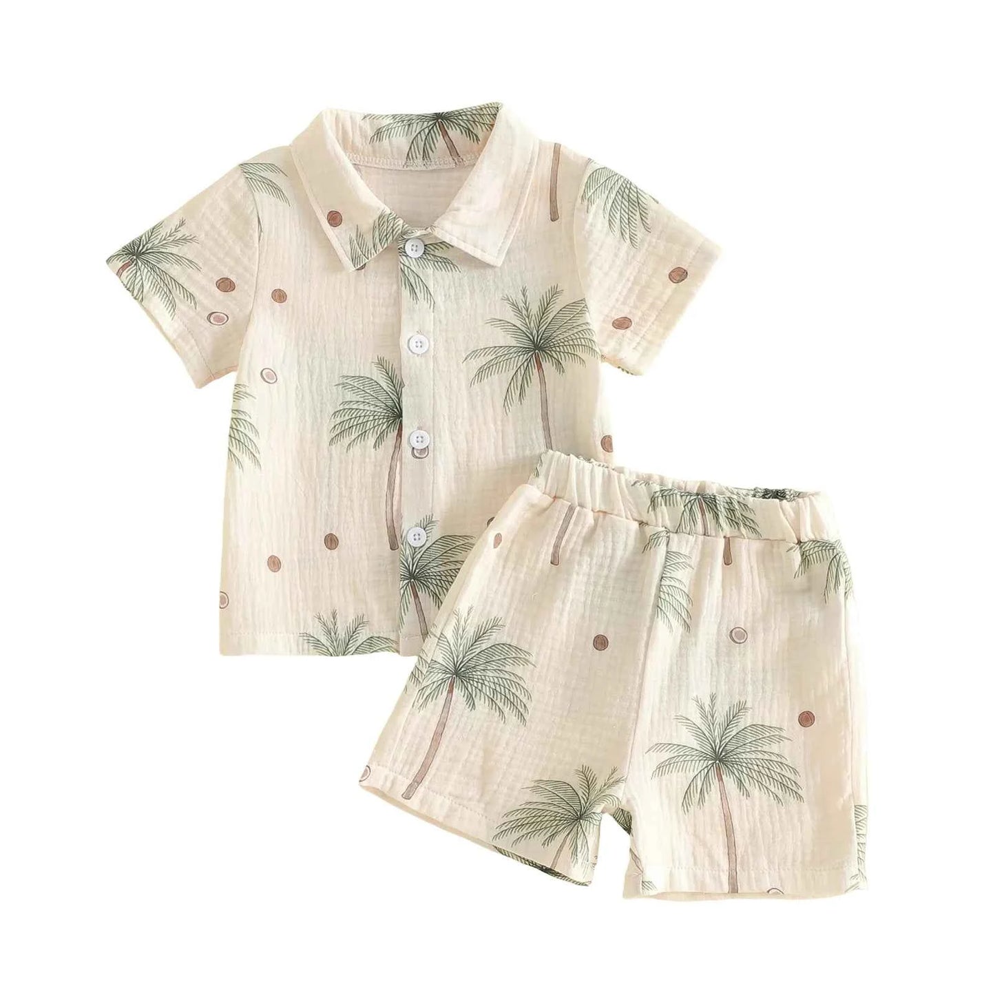 Cotton Short Sleeve Shirt & Shorts Set