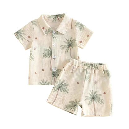 Cotton Short Sleeve Shirt & Shorts Set