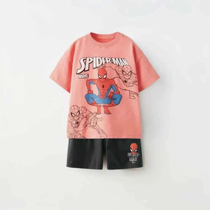 Cotton Marvel Spider-Man Short Sleeve Tee & Shorts Set
