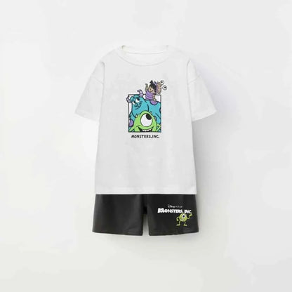 Cotton Monsters Inc Mike Mike Wazowski Tee & Shorts Set