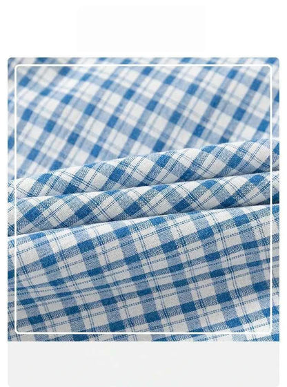 100% Cotton Checkered Shirt & Shorts Set