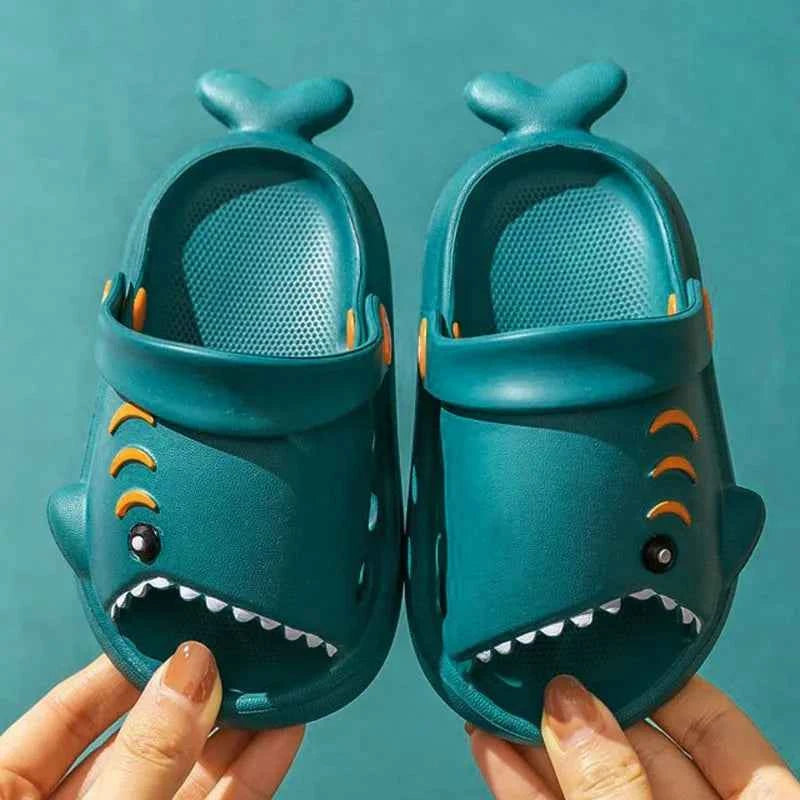 Colorful Shark Themed Slip-On Sandals & Clogs