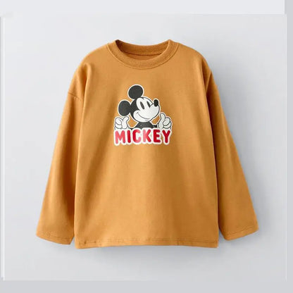 Cotton Mickey Mouse Long Sleeve Tee & Sweatshirt Set