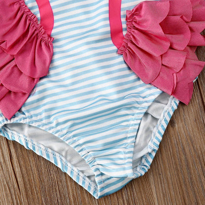 Pink Flamingo 3D Wings Swimwear One-Piece Swimsuit