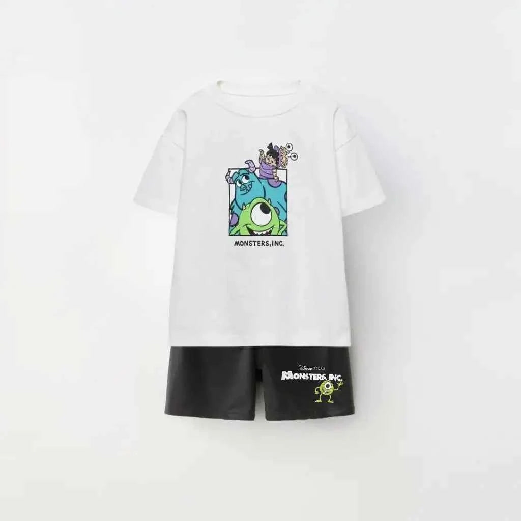 Cotton Monsters Inc Mike Mike Wazowski Tee & Shorts Set