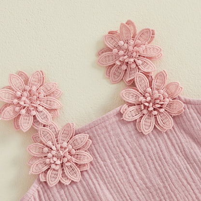 Floral Applique Summer Top & Short Set