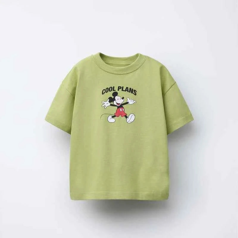Cotton Mickey Mouse Cool Plans Classic Cartoon T-Shirt