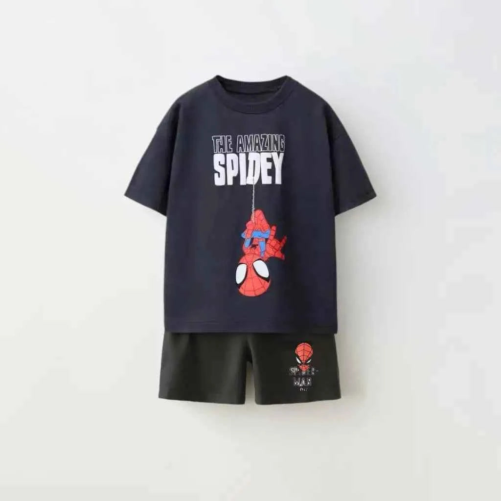 Cotton Spider-Man Spidey Amazing Friends Tees & Shorts Set