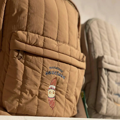 100% Cotton Quilted Backpack