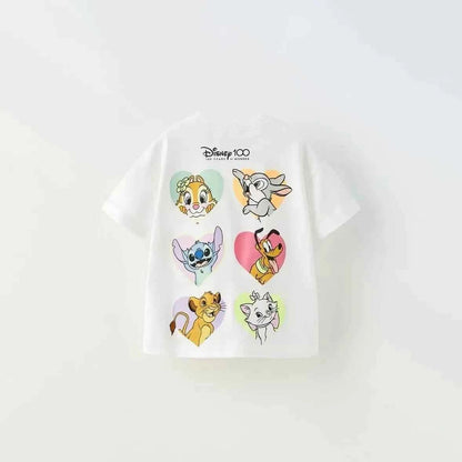 Cotton Mickey Mouse & Classic Disney Character Printed Tee
