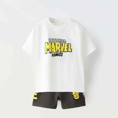 Cotton Mickey Mouse & Marvel Comics Cotton Tee & Shorts Set