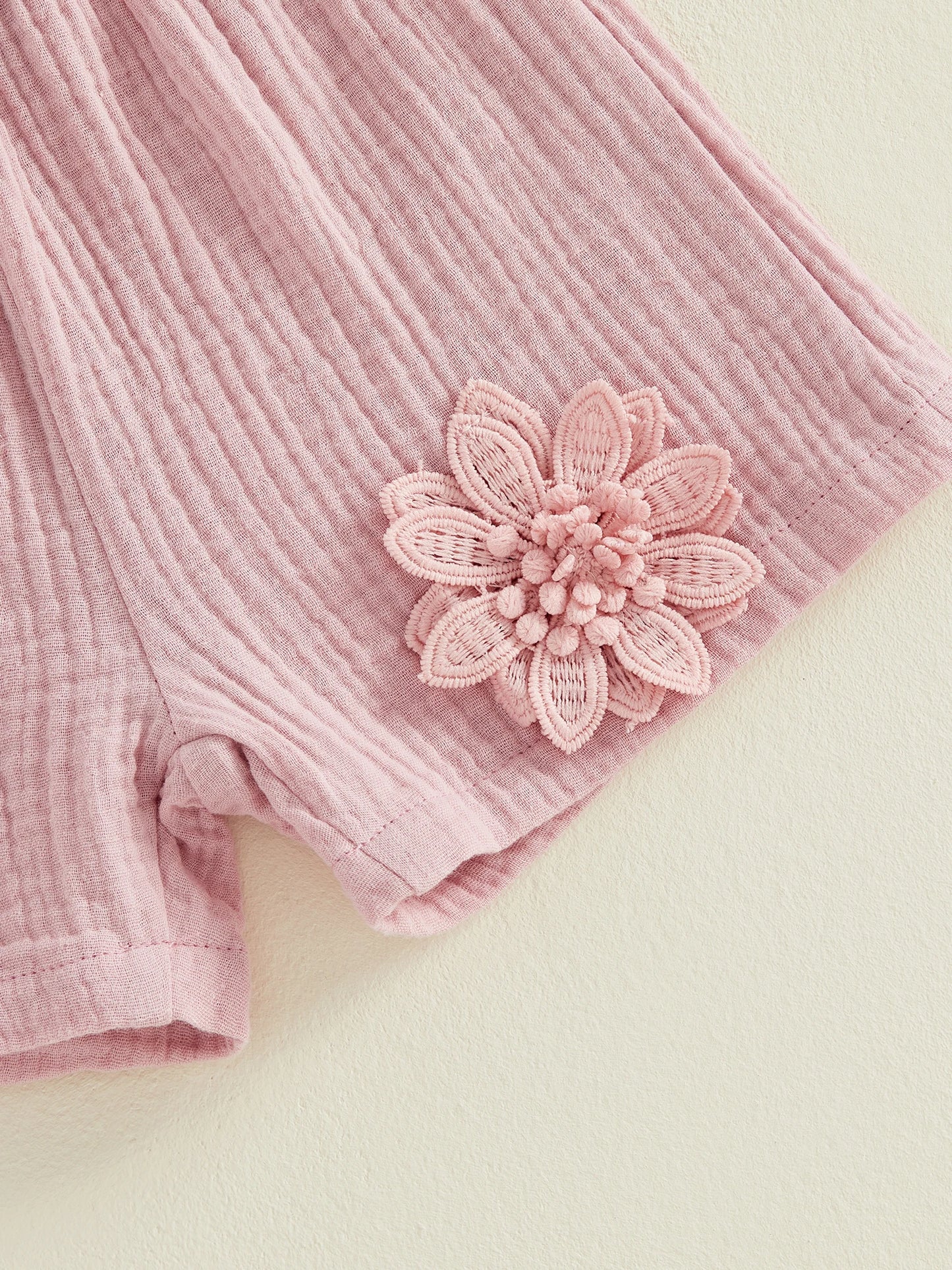 Floral Applique Summer Top & Short Set