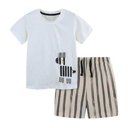 100% Cotton Animal Print T-Shirt & Shorts Set