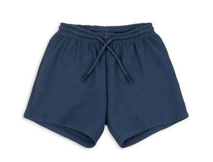 Cotton Navy Polo Shirt & Drawstring Shorts Set