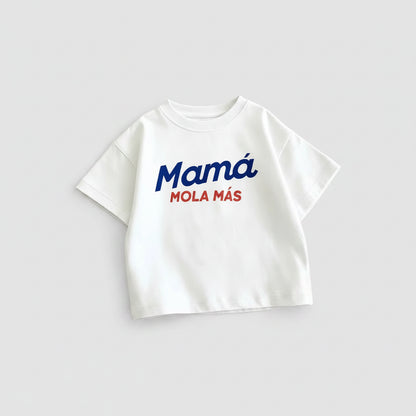100% Cotton Mama & Papa Printed Cotton Casual Tee Shirt
