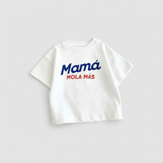 100% Cotton Mama & Papa Printed Cotton Casual Tee Shirt