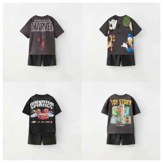 Cotton Marvel Spider-Man & Toy Story & Cars Short Sets