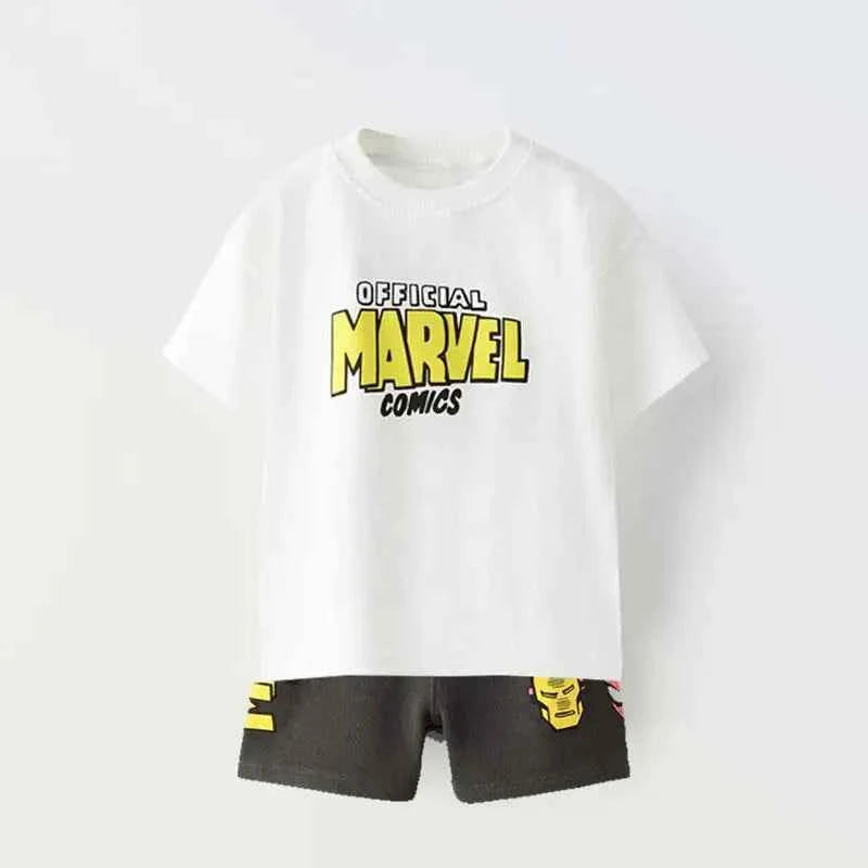 Cotton Mickey Mouse & Marvel Comics Cotton Tee & Shorts Set