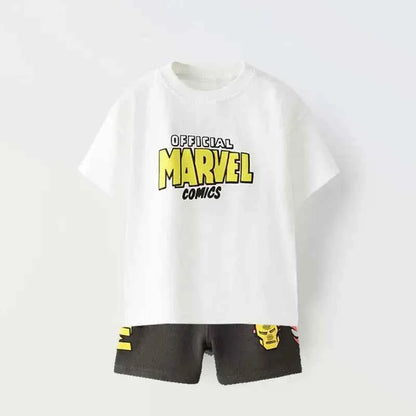 Cotton Mickey Mouse & Marvel Comics Cotton Tee & Shorts Set