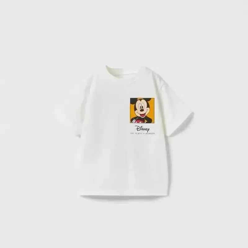 Cotton Mickey Mouse & Classic Disney Character Printed Tee