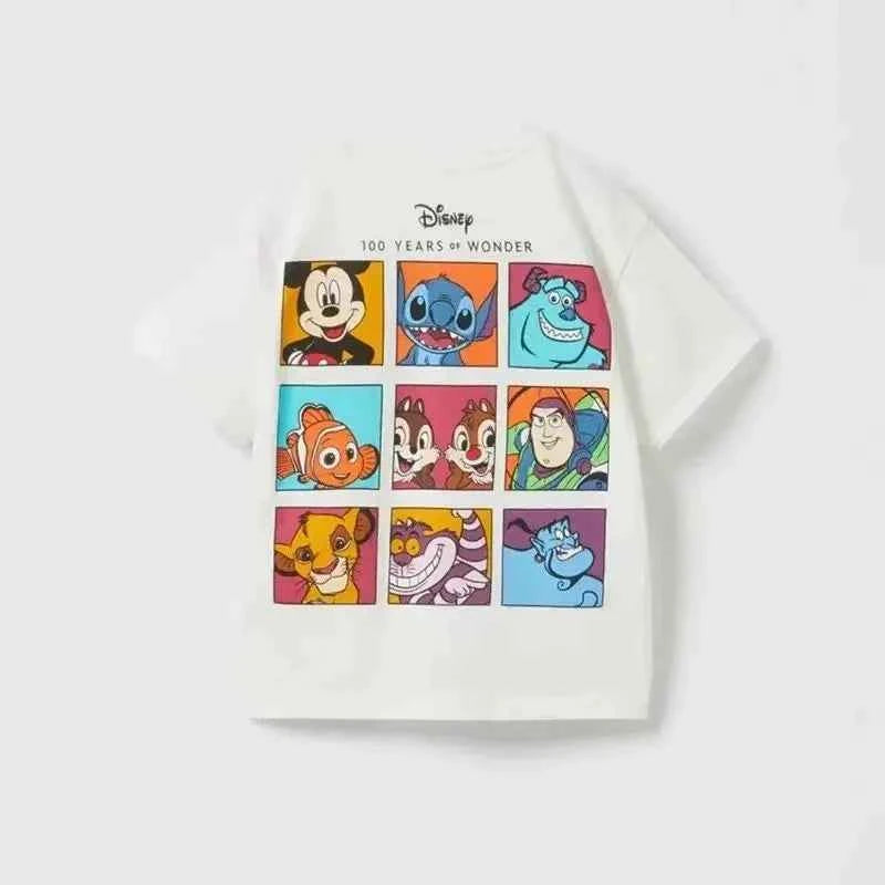 Cotton Mickey Mouse & Classic Disney Character Printed Tee
