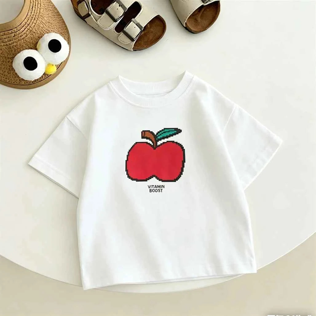 100% Cotton Tomato Vibes Blue Tee & Cherry On Yellow TShirt