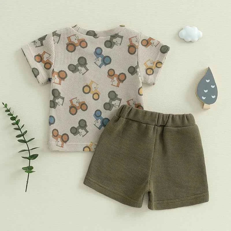 Waffle Knit Tee & Shorts Set