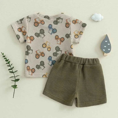 Waffle Knit Tee & Shorts Set
