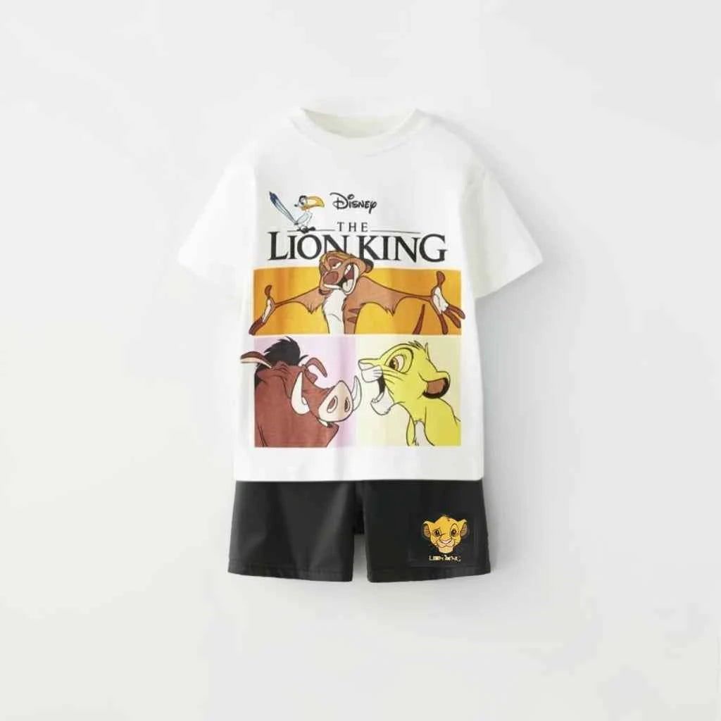Cotton Simba Life Is A Long Walk T-Shirt & Shorts Set
