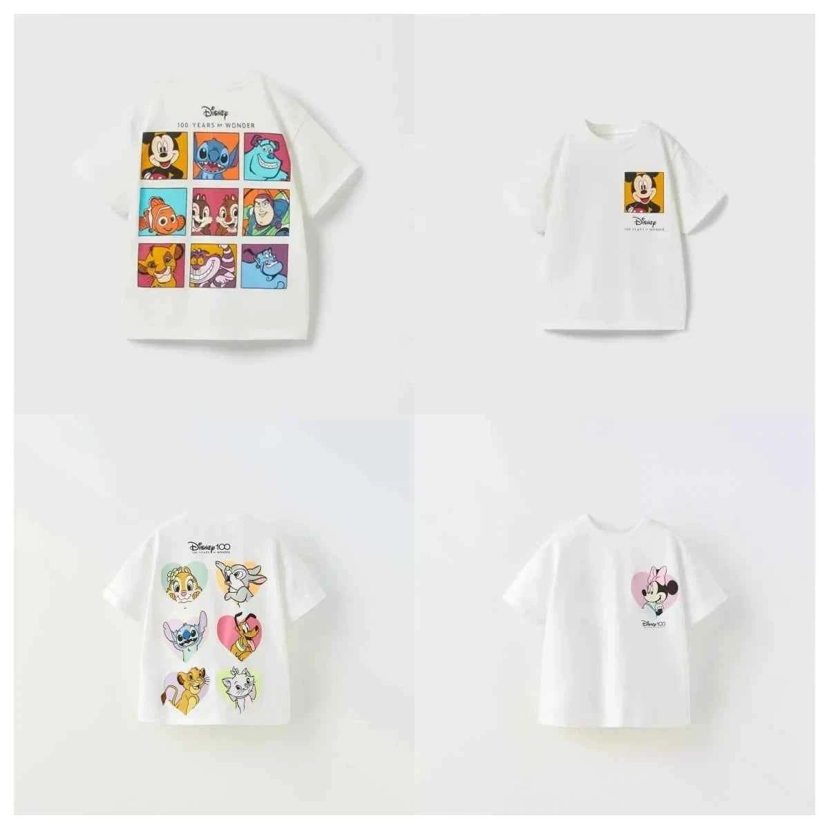 Cotton Mickey Mouse & Classic Disney Character Printed Tee