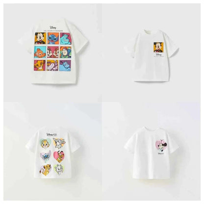 Cotton Mickey Mouse & Classic Disney Character Printed Tee