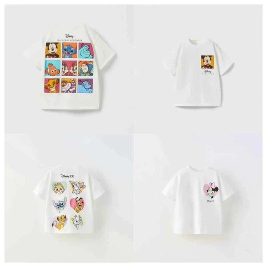 Cotton Mickey Mouse & Classic Disney Character Printed Tee