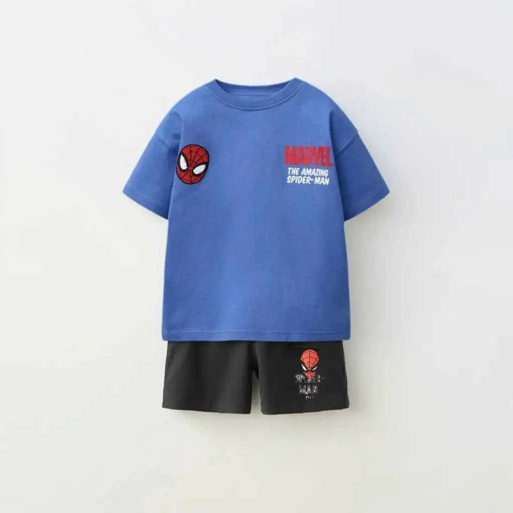 Cotton Spider-Man Spidey Amazing Friends Tees & Shorts Set