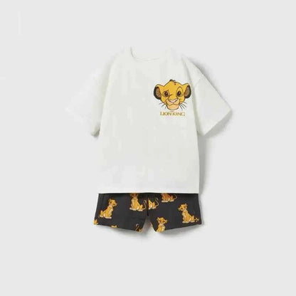 Cotton Simba Life Is A Long Walk T-Shirt & Shorts Set